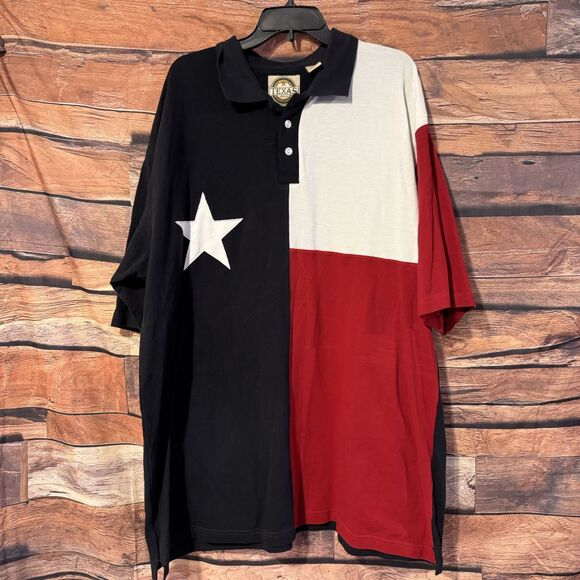Texas Dry Goods Flag Polo Shirt XXL Men’s Short Sleeve 100% Cotton Authentic - Picture 1 of 6